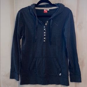 Puma women’s lightweight hood pullover 1/4 button